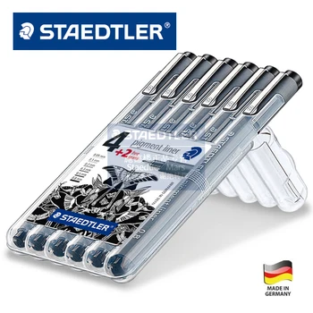 

6PCS Germany STAEDTLER Fine Line Pen 308 SB6P FineLine Pen Drawing Graphics FineLine Pen Artists Selected 0.05~0.8MM /Set