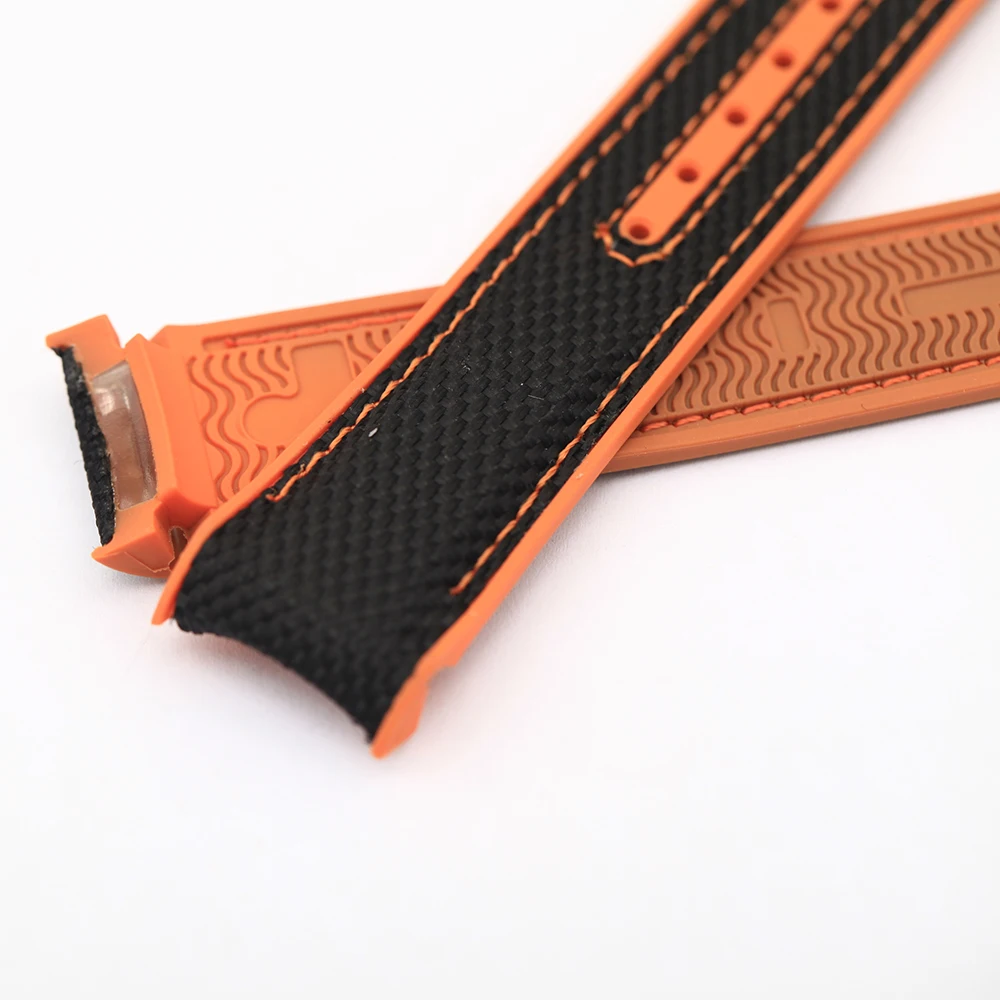 20m 22mm Nylon Rubber Silicone Watch Band for Omega Watch Strap Seamaster Planet Ocean 8900 9900 Orange Black Blue Bracelets