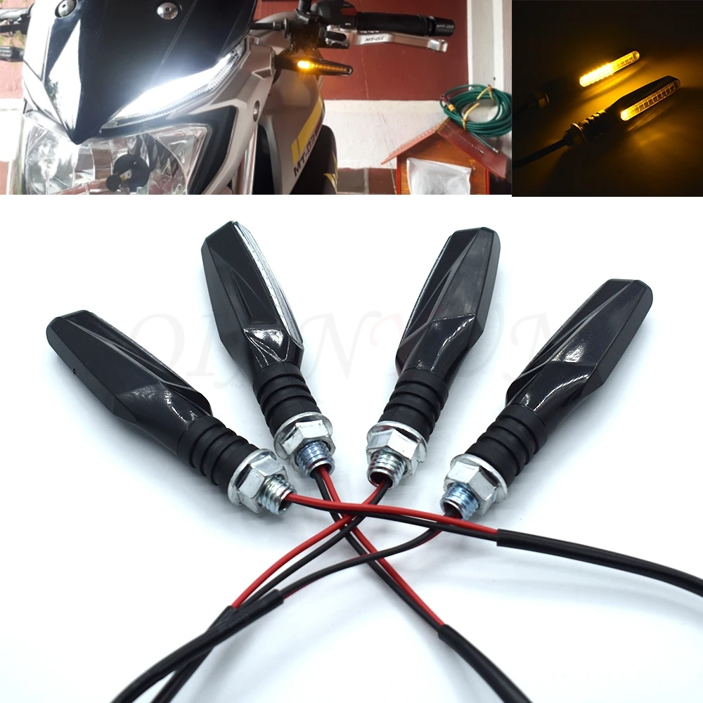

Universal Motorcycle LED Flexible Flow Steering Signal Indicator Amber Light For Suzuki GSXR600 GSR750 TL1000S SFV650 GSR600