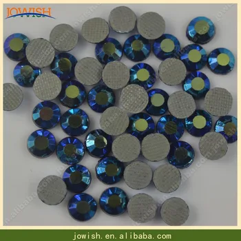

S16 Jet AB or Customized AB korean Glue On Rhinestones for Nails FlatBack Hotfix Rhinestone 200gross / bag