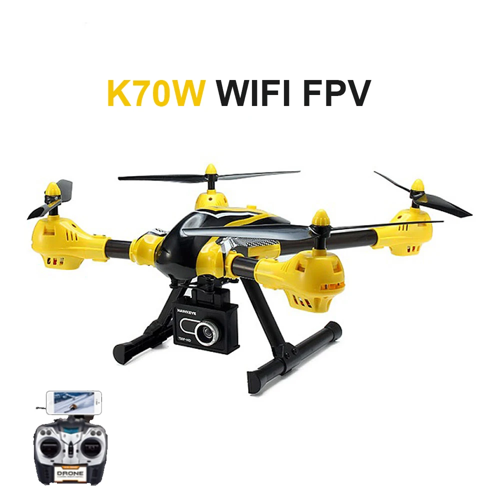

Kai Deng K70W WIFI FPV With 2.0MP Gimbal Rotatable HD Camera Drone with High-Defintion 3D Rolling Headless Model RC Quadcopter