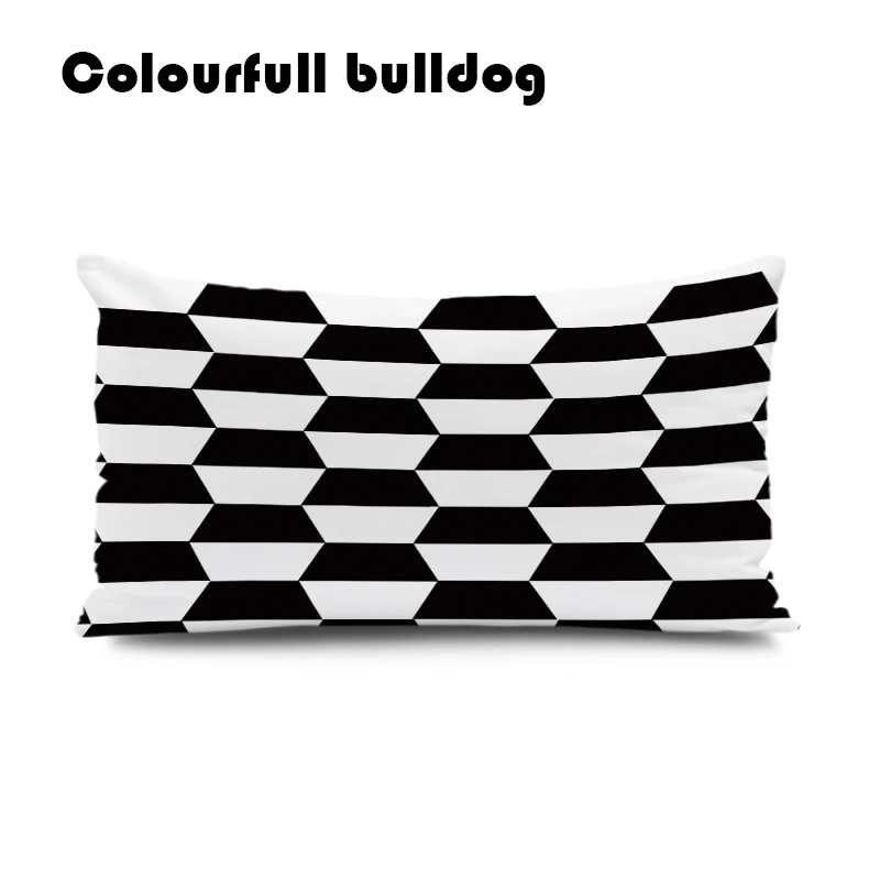 Черно-белая, с геометрическим узором диванная подушка турецкий килим диванные подушки Гостиная 30X50 домашний декор для прошивки зигзагом супер мягкий Chevron - Цвет: 4