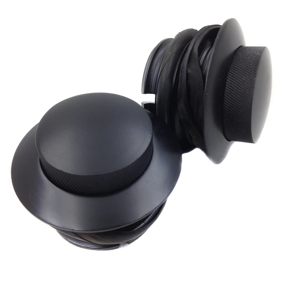 

Motorcycle Flush Pop Up Reservoir Gas Cap Vented Fuel tank for Harley Black