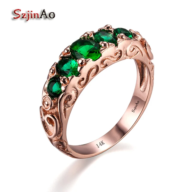 szjinao custom noel rose gold green stone bohemian wedding rings for women spartan jewelry femininity costly - Bohemian Wedding Rings szjinao custom noel rose gold green stone bohemian wedding rings for women spartan jewelry femininity costly - Bohemian Wedding Rings