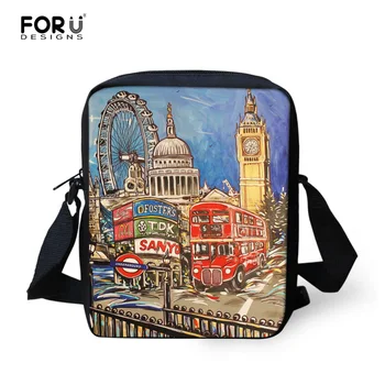 

FORUDESIGNS Vintage London Print women messenger bags ladie girls handbags casual female crossbody shoulder bag bolsas femininas