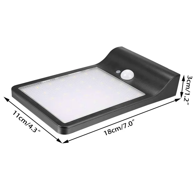 42leds PIR Motion Sensor Solar Lamp Waterproof LED Solar Power Street Light Outdoor Garden Security Wall Solar Lights Cool White (19)