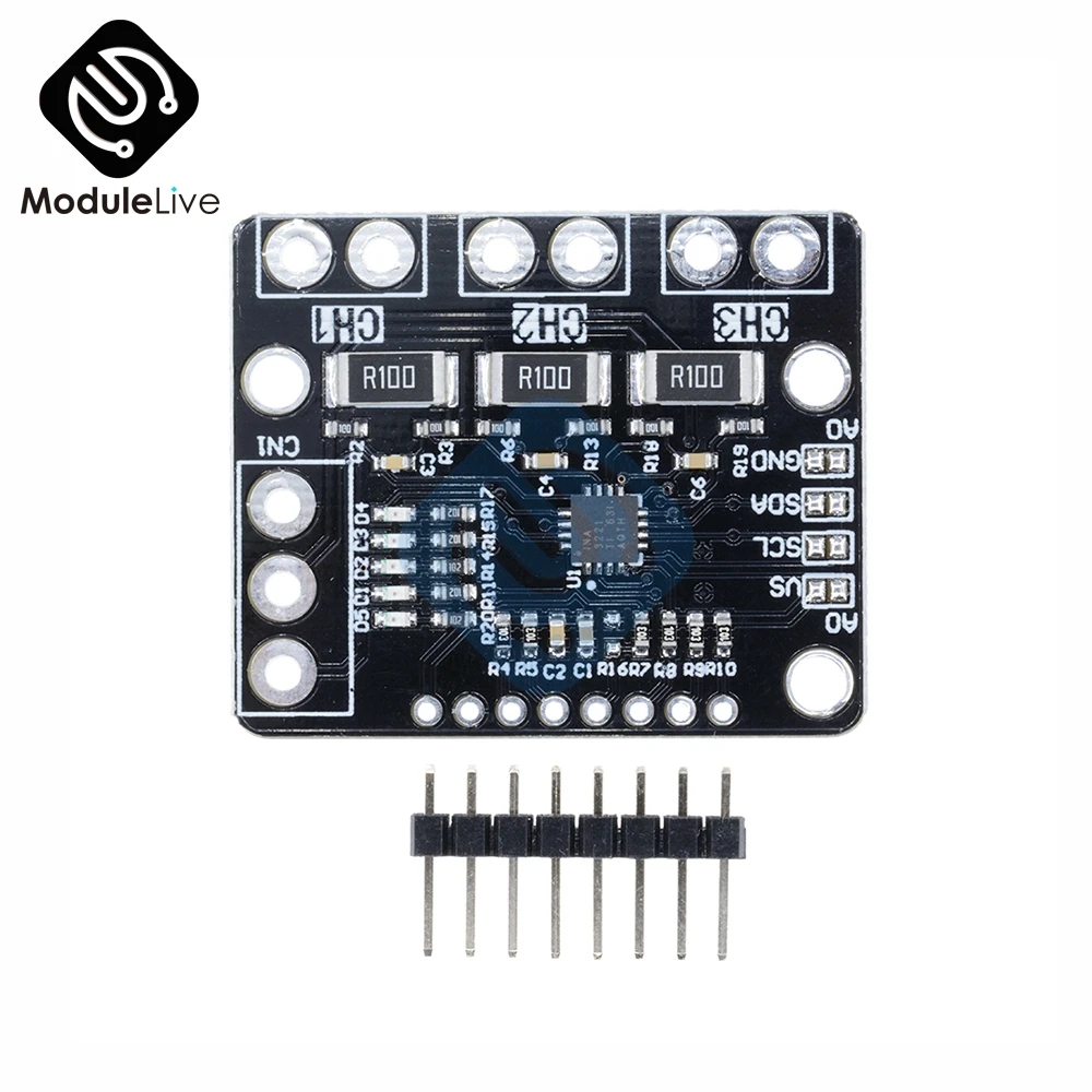 

I2C INA3221 Alimentazione Tensione Monitor Sensor Board Sostituire Modulo INA219 Triple-Channel Shunt IIC I2C Interfaccia SMBUS