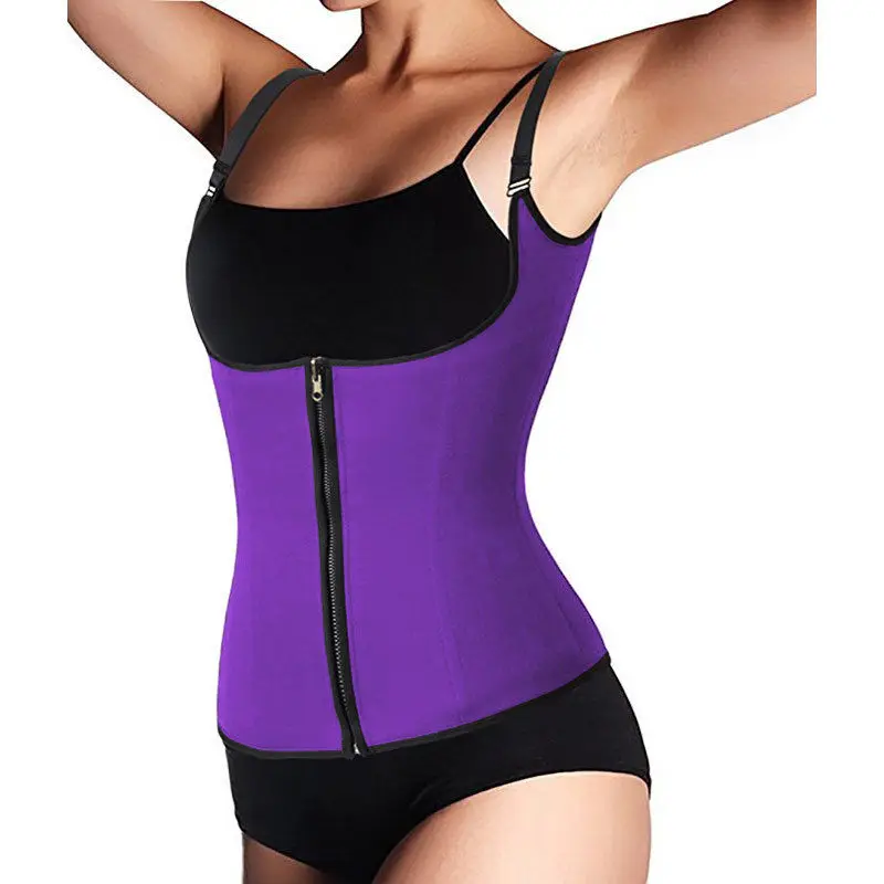 Latex Rubber Waist Trainer Cincher Vest Shapewear Body Shaper Underbust Corset