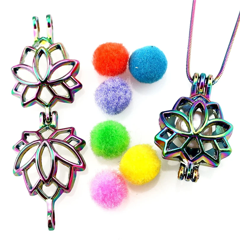 22" Rainbow Color Snake Chain Pick a Pearl Butterfly Cage Locket S-PC-617 22" Rainbow Color Snake Chain Pick a Pearl Butterfly Cage Locket S-PC-617