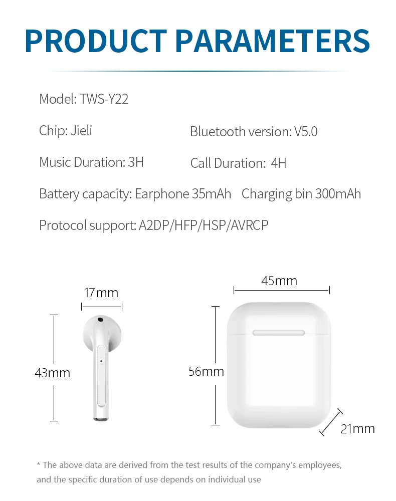 SCELTECH Y22 Wireless Bluetooth 5.0 Earphone HIFI TWS Earphones Touch control Earbuds With Charging Box for IOS Android Phone