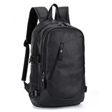 

2017waterproof Laptop Backpack Men Leather Backpacks Teenager Men Casual Male