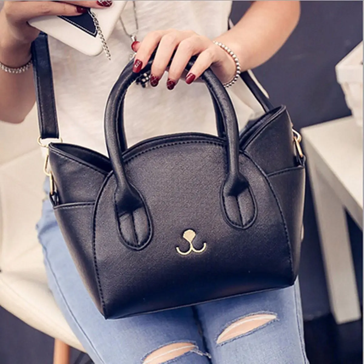 Buy Fashion Women Leather Handbags Shoulder Messneger