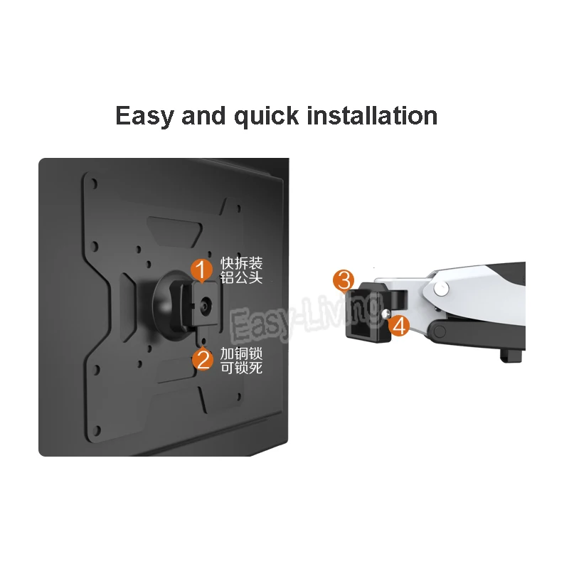 Heavy Duty Gás Primavera Flexível tv Wall Mount Full Motion Lcd Monitor Led Braço de Carga 920kg 35 45 - Image 6