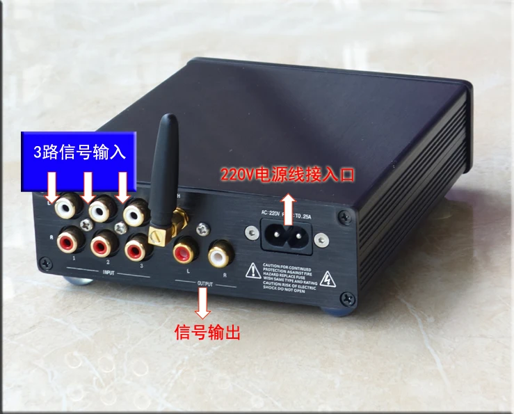 breeze audio Bluetooth 4.2 PGA2310 PGA2311 pre amplifier 3 way signal analog input with remote control