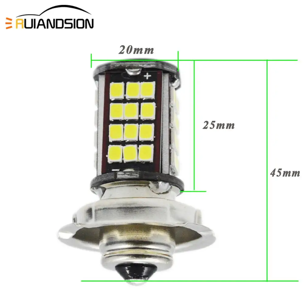 P26S мотоцикл туман DRL противотуманная фара 3030 56SMD мопед велосипед Скутер ATV ДВИГАТЕЛЬ фара Лампа DC 6 V 6000 K белый 2,7 W 960LM 1 шт