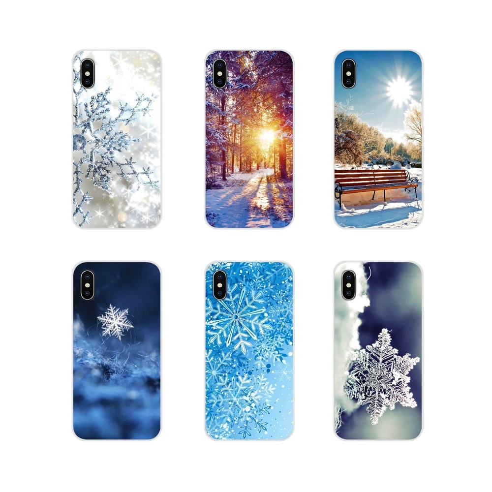 

Accessories Phone Shell Case winter snow Snowflake For Xiaomi Redmi Note 6A MI8 Pro S2 A2 Lite Se MIx 1 Max 2 3 For Oneplus 3 6T