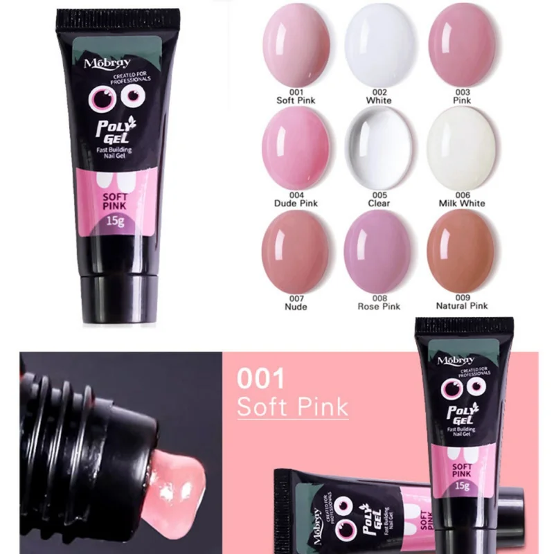 

15ml Quick Extending Gel Poly Builder Nail Art Crystal Jelly Nail Extend Gel 3D Crystal Jelly DIY Pink Nail Art Glue SG14