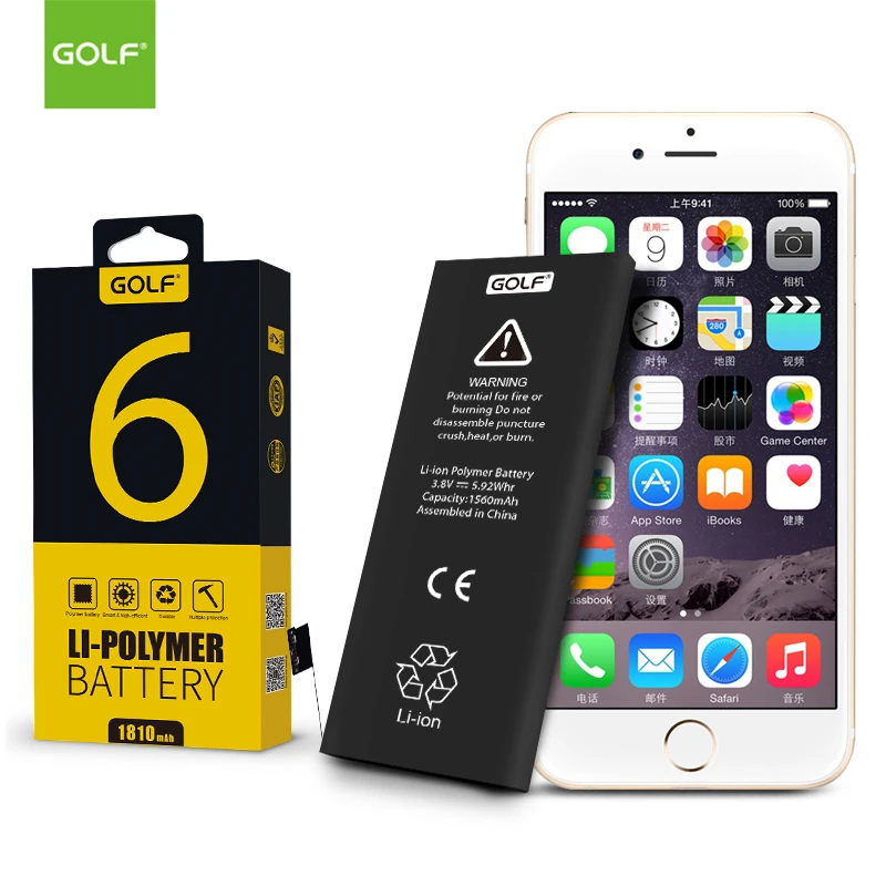 Оригинальный аккумулятор GOLF для iPhone 6 Plus 6S 7 5 5S 5C 4 внутренняя Замена телефона с