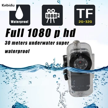 

kebidu Fashion Mini Camcorders 30 Meters Underwater Super Waterproof Portable HD DV IR LED 150 Degrees Fisheye Wide Angle Lens