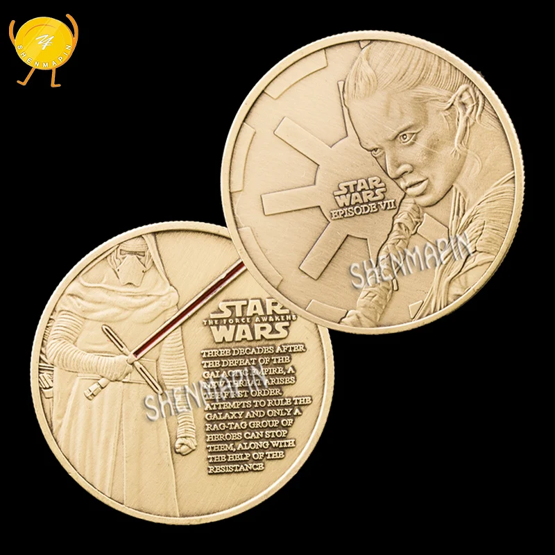 

Star Wars Commemorative Coin Anakin Skywalker and Padme Challenge Clones to Attack Science Fiction Movies Art Coins Collectibles