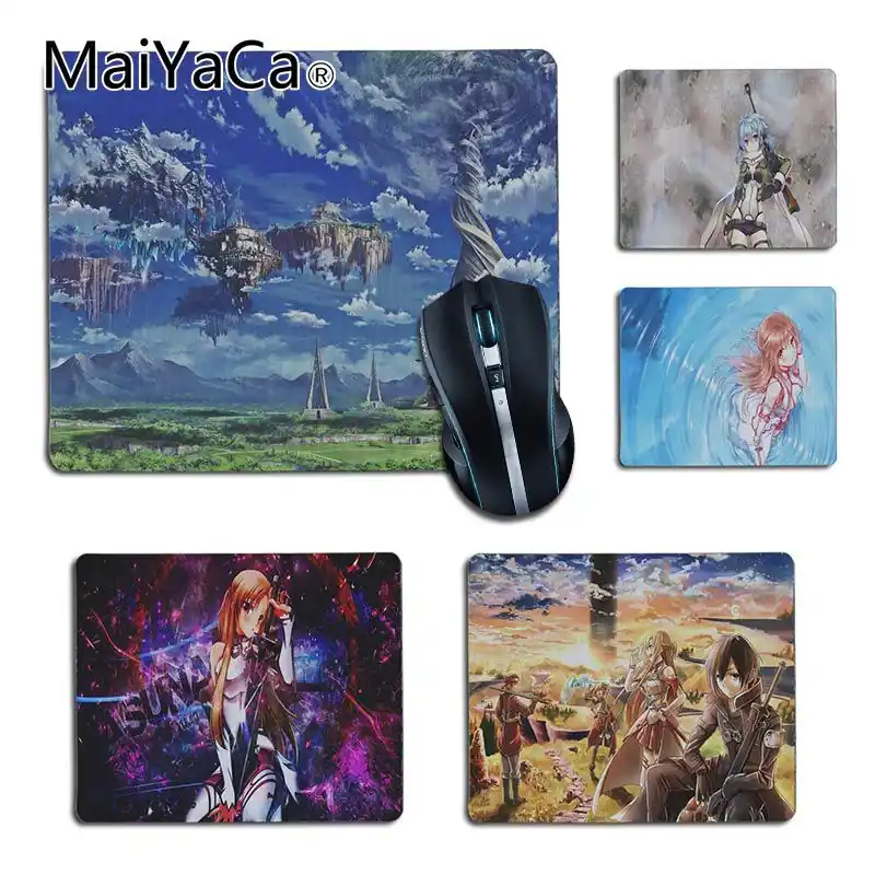 Maiyaca アニメ日本アニメソードアートオンライン Sao 壁紙オフィスゴムマウスパッドゲーミングマウスパッド Pc コンピュータマットデスクマット Aliexpress