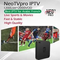 Neo ТВ подписка лучший французский IPTV арабское IPTV + GOTIT S905 Android tv Box Amlogic S905W четырехъядерный 2G/16G 4 K HDMI 2,0 телеприставка