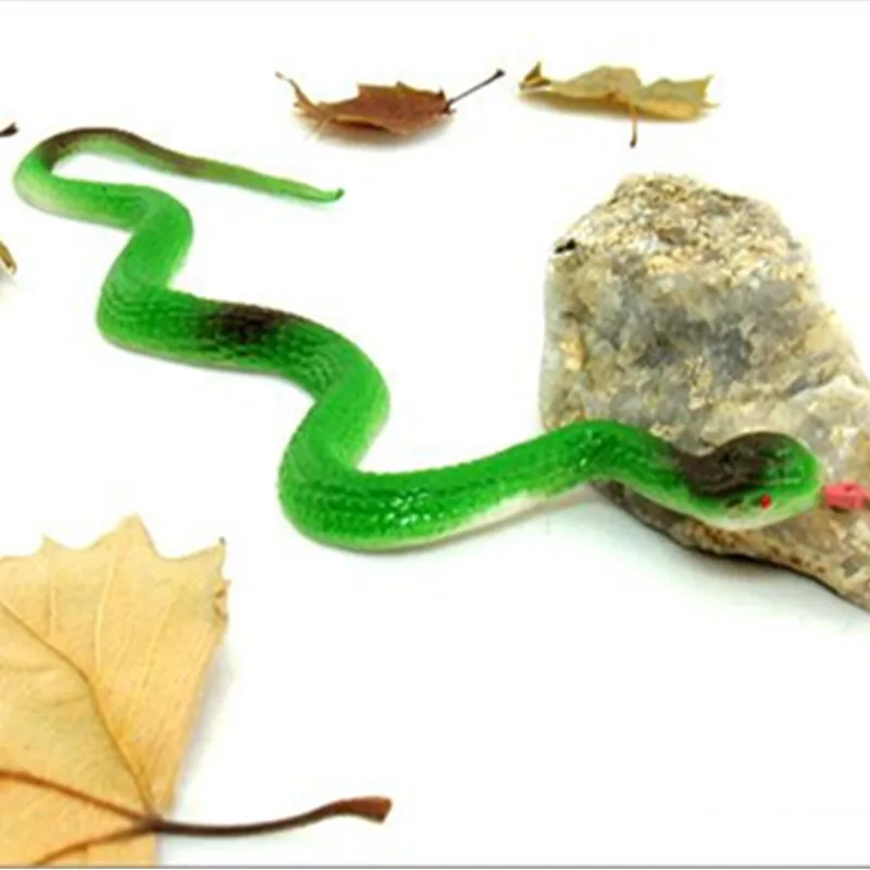 High Simulation Rubber Snake Toy Animals Model Funny Scary Snake Kids Gag Toys Prank Jokes Toys Halloween Prank Prop For Decor