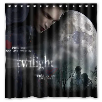 

Eco-friendly Mildewproof Bathtub Shower Curtain With 12 Hooks 71*71 inch Custom Twilight Waterproof Bath Curtain