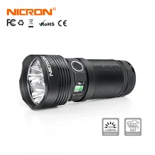 NICRON крари яркий тактический фонарик 18650 Батарея 12, 000LM 346 м 30, 000CD 29 Вт Водопроницаемый; с высокой яркостью светодиодный фонарик B400
