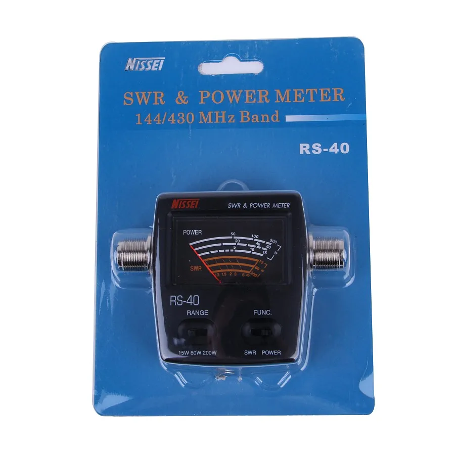 Walkie Talkie Accessories Brand New NISSEI RS-40 Measurable Range 200w,with Adapter Connector, RS40 Power SWR Meter 144/430mHz  Walkie Talkie Accessories Brand New NISSEI RS-40 Measurable Range 200w,with Adapter Connector, RS40 Power SWR Meter 144/430mHz
