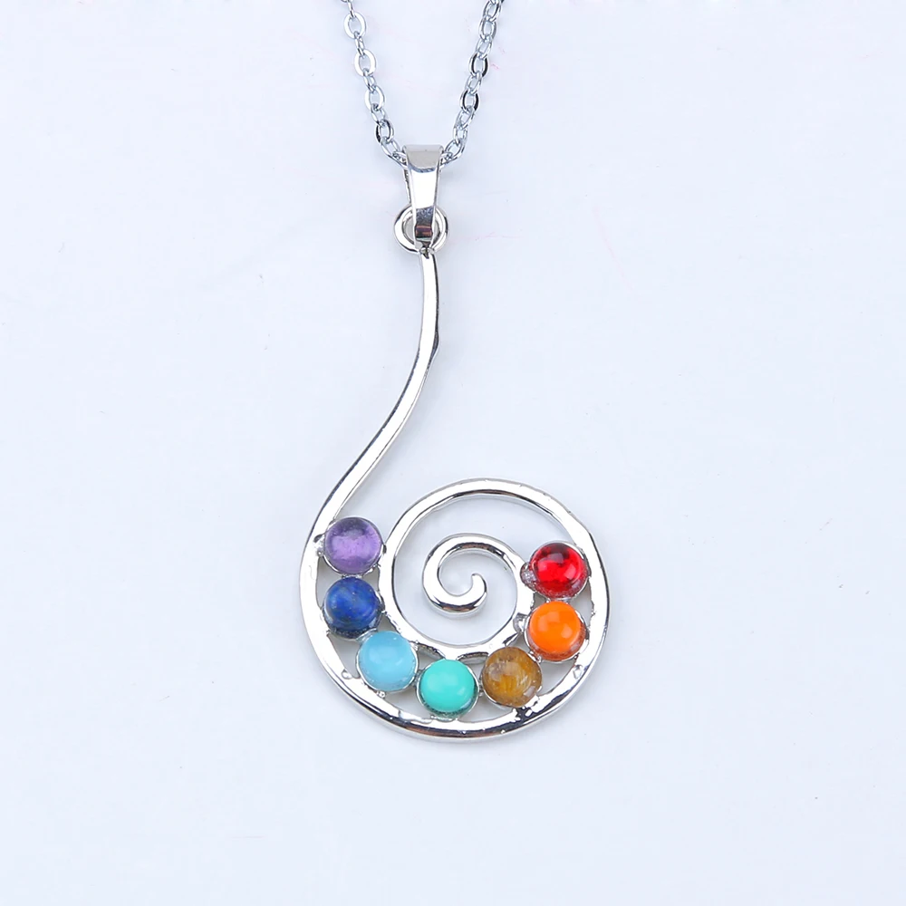 7 Чакры камни лечебные кристаллические амулет подвеска|crystal chakra|energy pendantchakra pendant |