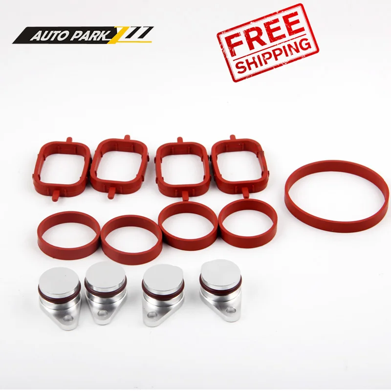 cheap shipping 4x 22mm swirl flaps replacement removal blanking Plates for bmw 3 5 7 E90 E46 M47TU M57T diesel 4 cylinder bop