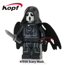 Scark KF936 O Tema do Filme de Terror Grito Máscara Assassino Traje de Halloween Modelo de Blocos de Construção Tijolos de Aprendizagem Crianças Brinquedos de Presente
