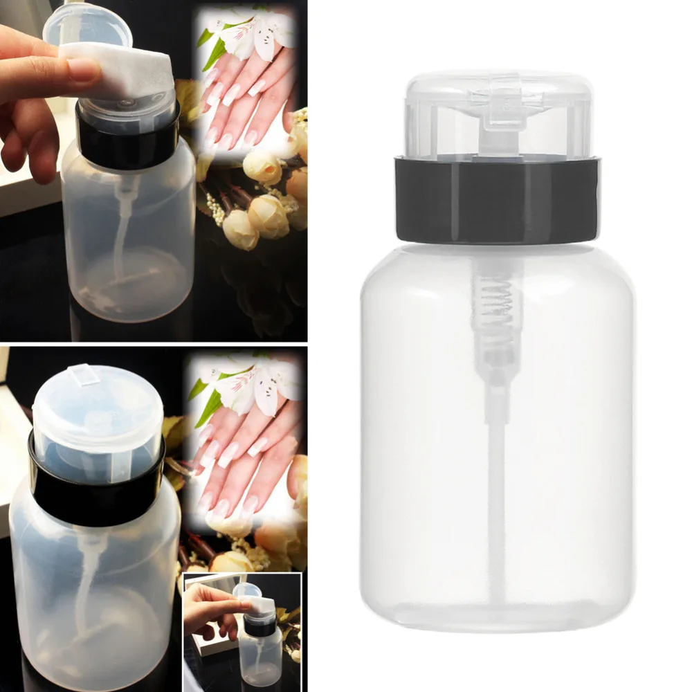 

100pcs 210ml Empty Pump Dispenser Liquid UV Gel Polish Nail Art Polish Clean Acetone Bottle Polish Remover Bottle Wholesale