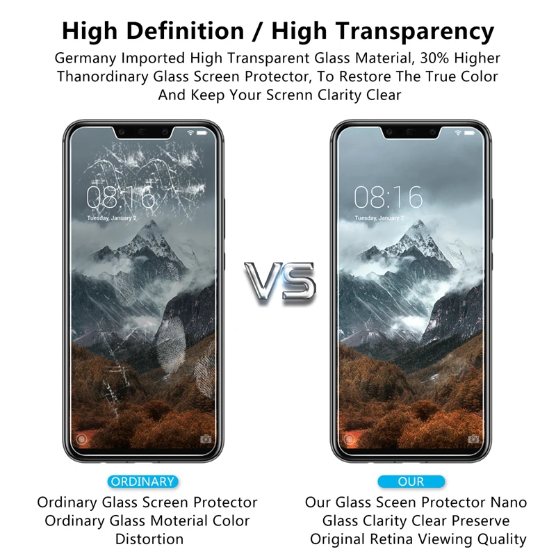 2.5D прозрачное стекло для экрана Huawei P30 P20pro Mate 20 P20 Lite Защитное Honor V20 8X 10Lite