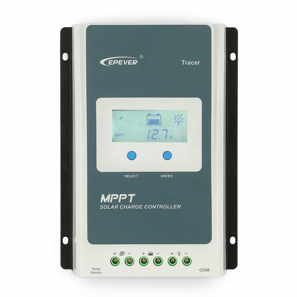 EPever MPPT 30A Контроллер заряда на солнечной батарее 12 В 24 в автоматический задний