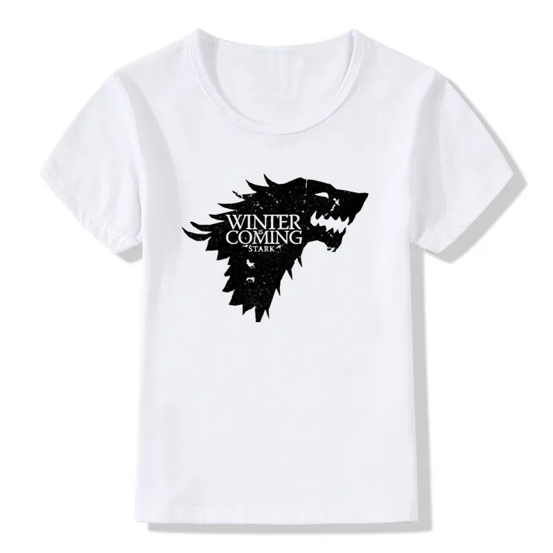 

Kids Summer Short Sleeve White T-shirt Children Girl Boy Game of Thrones T shirt Baby Casual Fashion Tops Clothes,HKP423