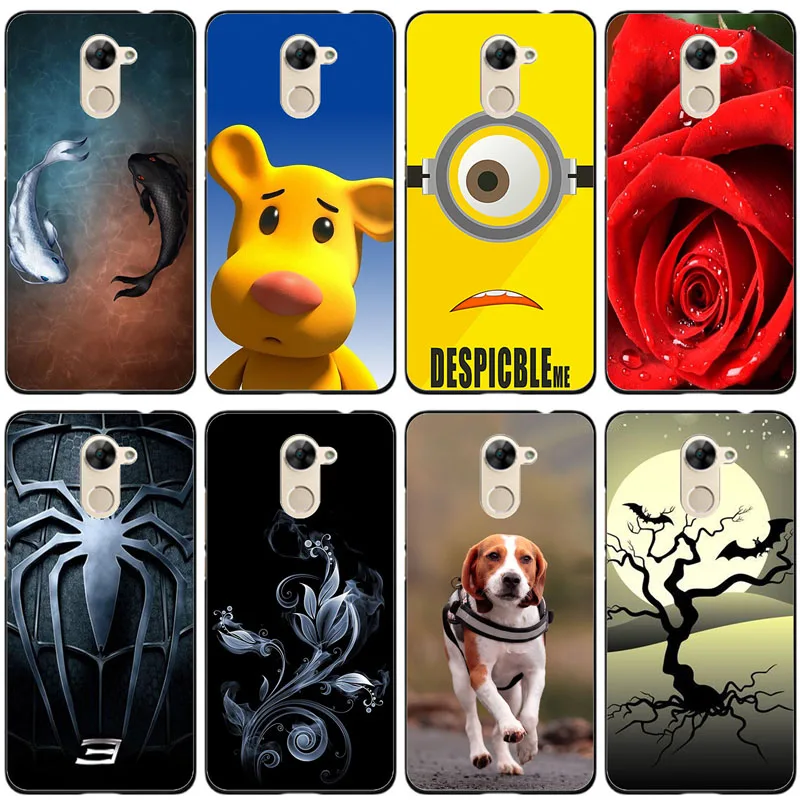 

For Huawei Enjoy 7 Plus Huawei Y7 Prime TRT LX1 TL10A Case Cartoon Printing Flower Back Cover TPU Soft Silicone Coque Capa Funda