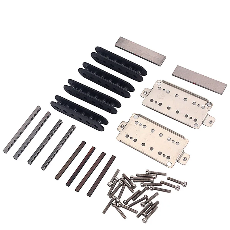 

Guitar Pickup Humbucker Accessories Kit Producing Parts Baseplate Spacer Bobbin Bar Magnet SMN88