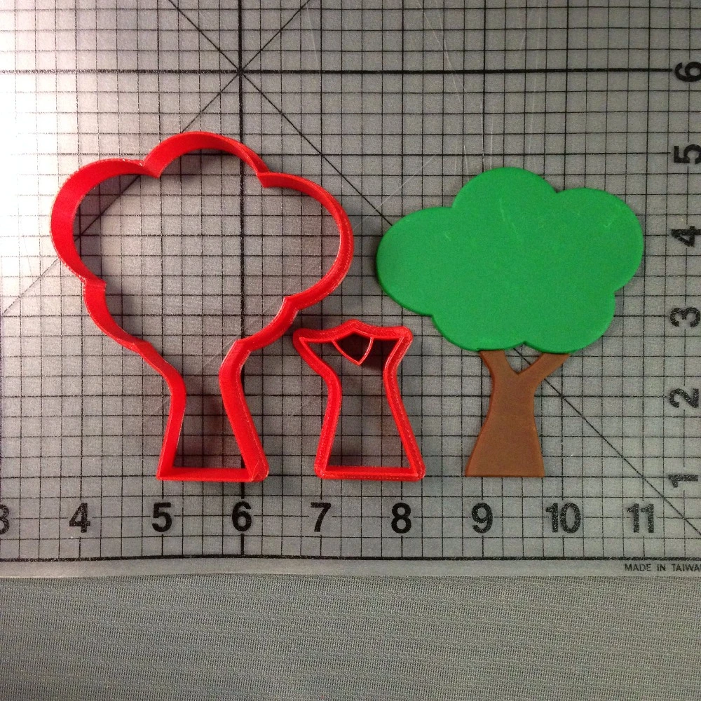 

Plants Coconut Cactus Tree Cookie Cutter Set Made 3D Printed Fondant Cupcake Top Palm Confeitaria Moulds Cake Decoration Tools
