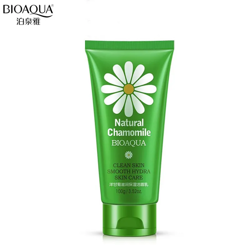 BIOAQUA Natural Chamomile Facial Cleanser Deep Moisturizing Rich Foaming Hydrating Whitening Shrink Pores Essence Face Cleansing Care 1