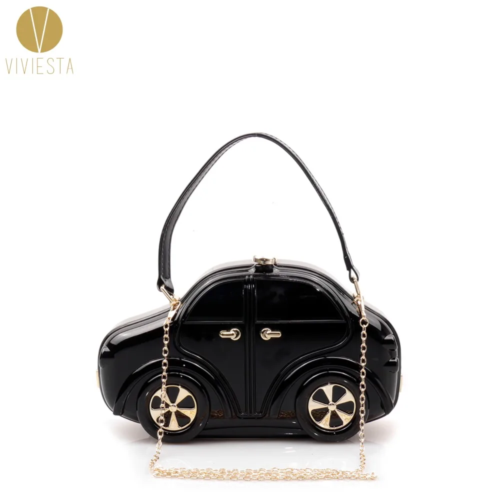 

3D CAR SHAPED SHOULDER BAG Women's Novelty Cute Playful Unique Fashion Party Evening Statement Clutch Bag Handbag