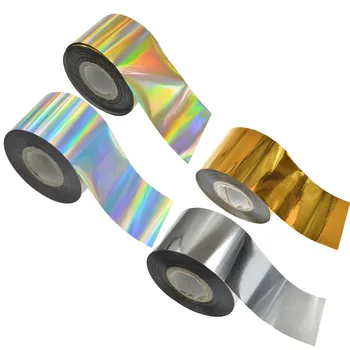 

1 Roll 120m Laser Starry Sky Nail Art Transfer Foils Glitter Sticker Decals DIY Adhesive Full Tips Accessory Gold/Silver NC272
