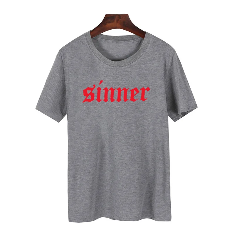 Футболка Skuggnas Sinner Женская хлопковая летняя рубашка с круглым вырезом в стиле