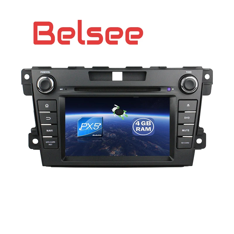 Perfect Belsee Android 8.0 Head Unit Car Radio DVD Player Stereo for Mazda CX7 CX 7 CX-7 2007-2015 GPS Navigation System canbus 8 Core 5