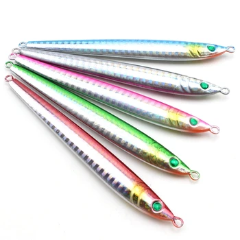 

Free shipping 5pcs 5Jigging Fishing Lure 10g 28g 40g Strengthen Hook Ring Lifelike Skin Deep Sea Fishing Lure Casting Lure
