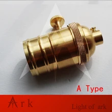 С фабрики Лофт Винтаж Ретро Эдисон гнездо держатель E27/UL/110 В/220 В ручка переключателя латунь лампа база LB-001