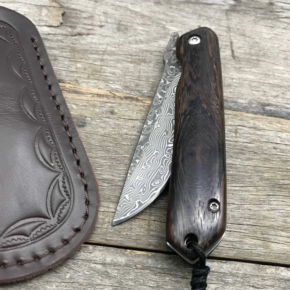LDT Judge складной нож дамасское лезвие с деревянной ручкой походные охотничьи ножи тактический уличный карманный нож EDC инструменты