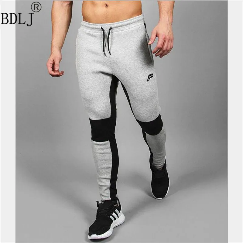 2017 Autumn New Big Zipper Sweatpants Men Solid Workout Bodybuilding Clothing Casual GYMS Fitness Joggers Pants Skinny Trousers | Мужская