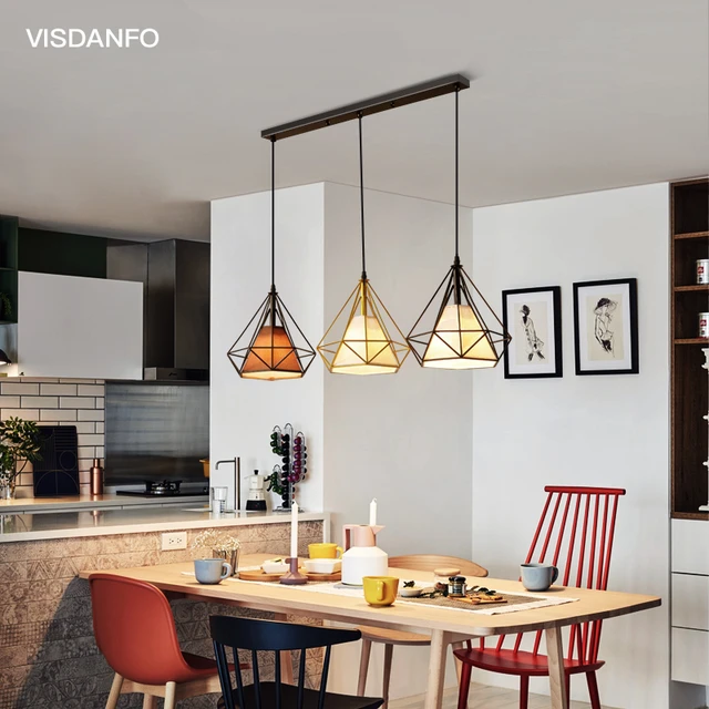 colgantes Retro restaurante lámpara para colgar, loft, cocina _ - AliExpress